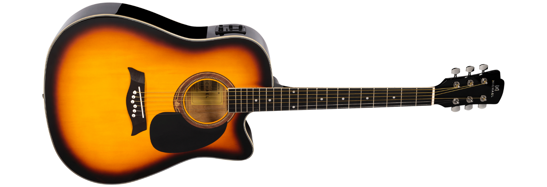 Violão Eletroacústico Michael Folk Cutaway VMF361 SB (Sunburst)