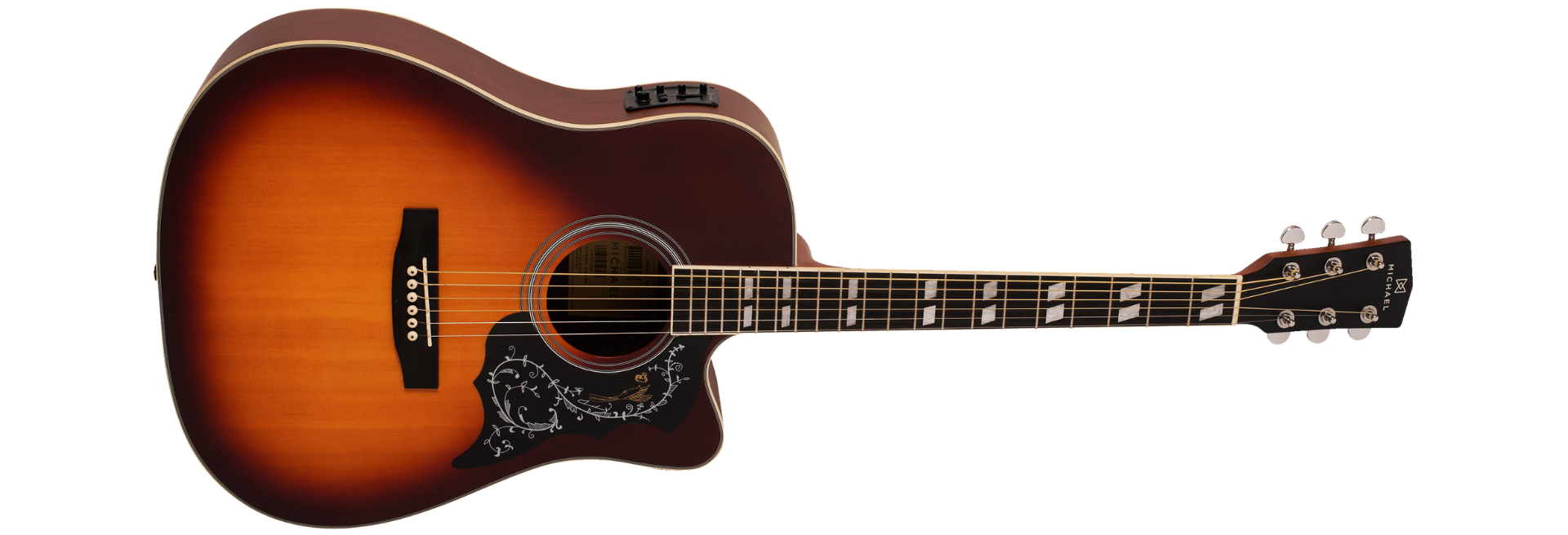Violão Eletroacústico Michael Folk Freebird VMF420 SS (Sunburst Satin)