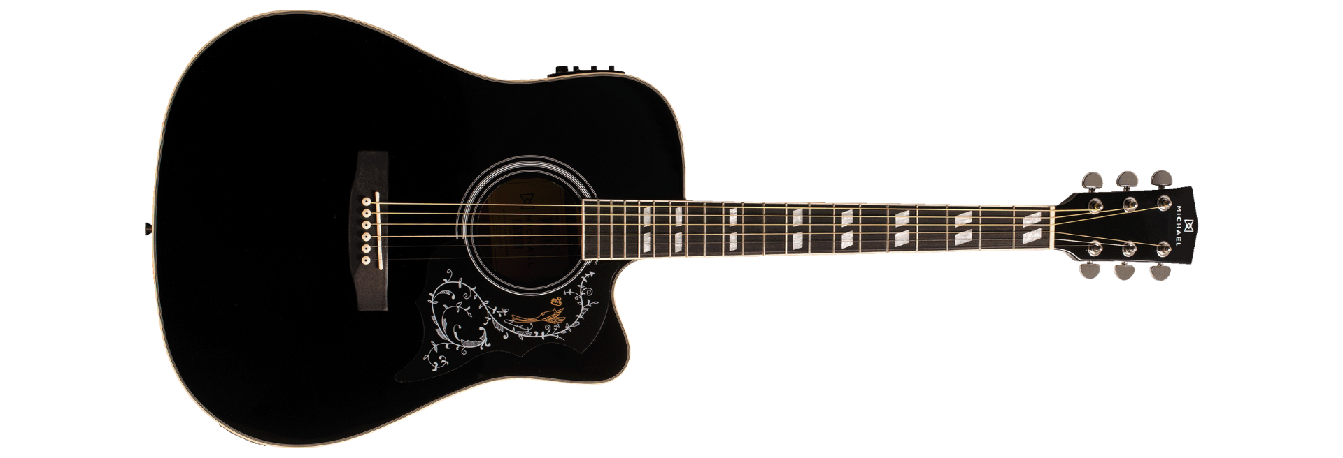 Violão Eletroacústico Michael Folk Freebird VMF430 BK Black