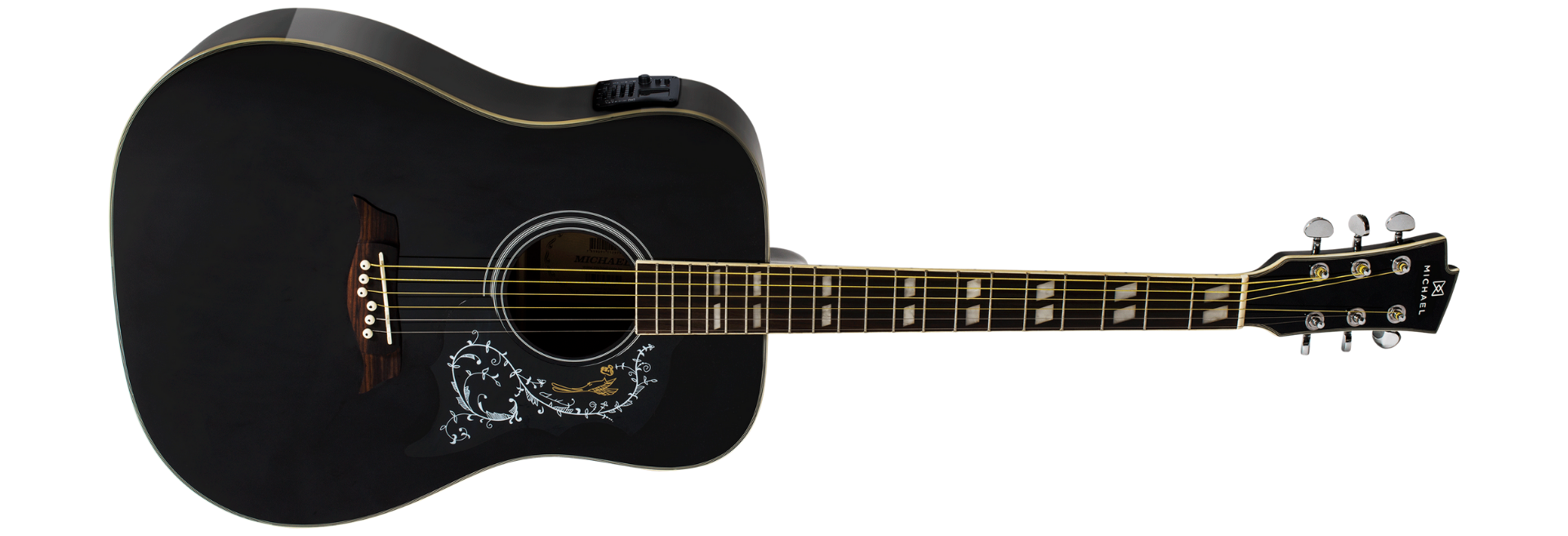 Violão Eletroacústico Michael Galaxy VM925DT BK (BLACK)