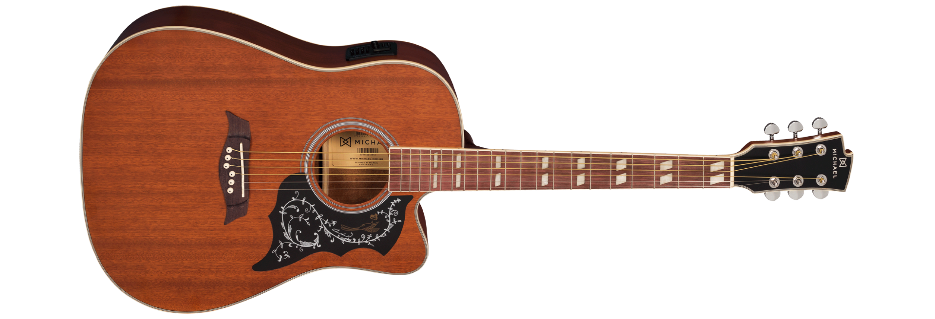 Violão Eletroacústico Michael Galaxy VM925DTC MH (Mahogany)