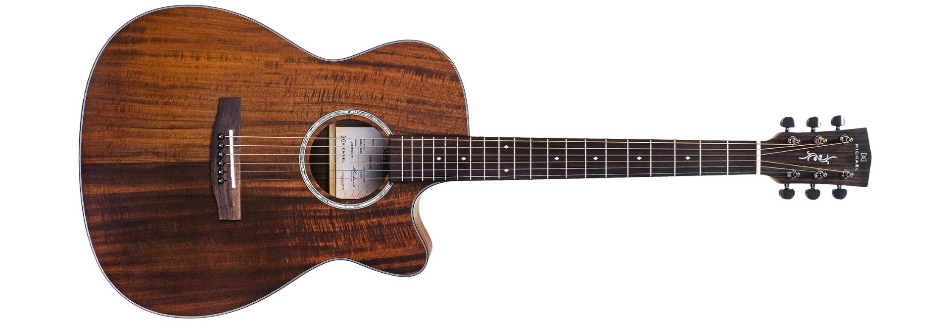 Violão Eletroacústico Michael Imperial Top Solid VMI540 Koa