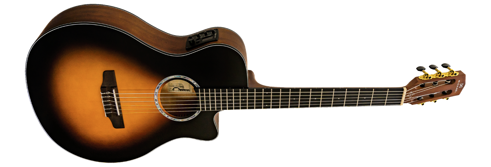 Violão Eletroacústico Michael Stellar Slim VMS270 Sunburst