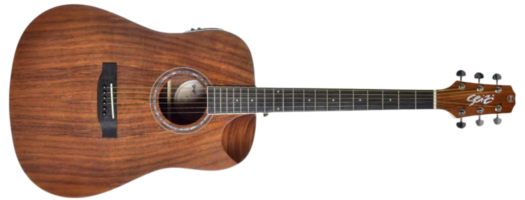 Violão Eletroacústico Seizi Akira Half Cutaway Koa Natural Gloss com Bag