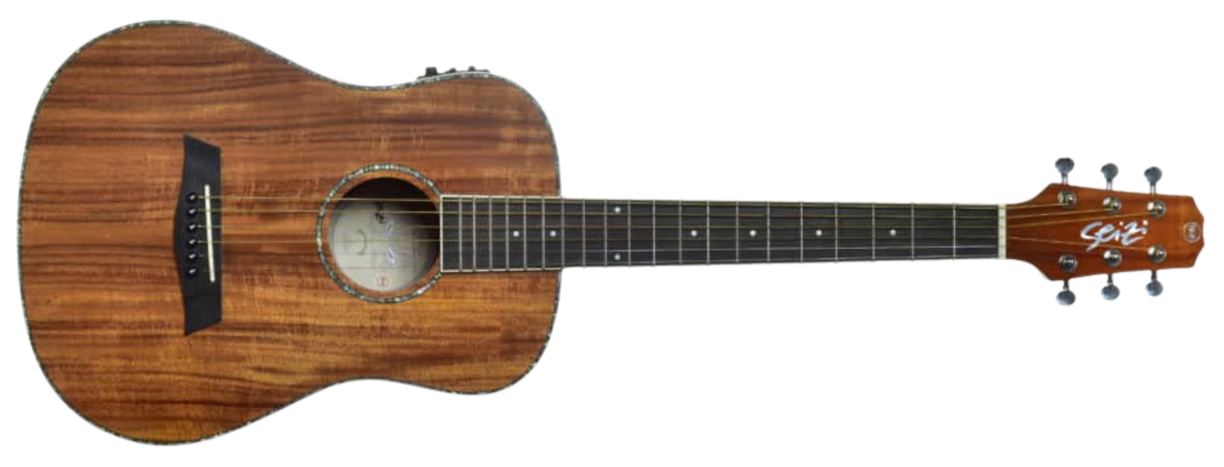 Violão Eletroacústico Seizi Baby Tokyo Abalone Koa Satin com Bag