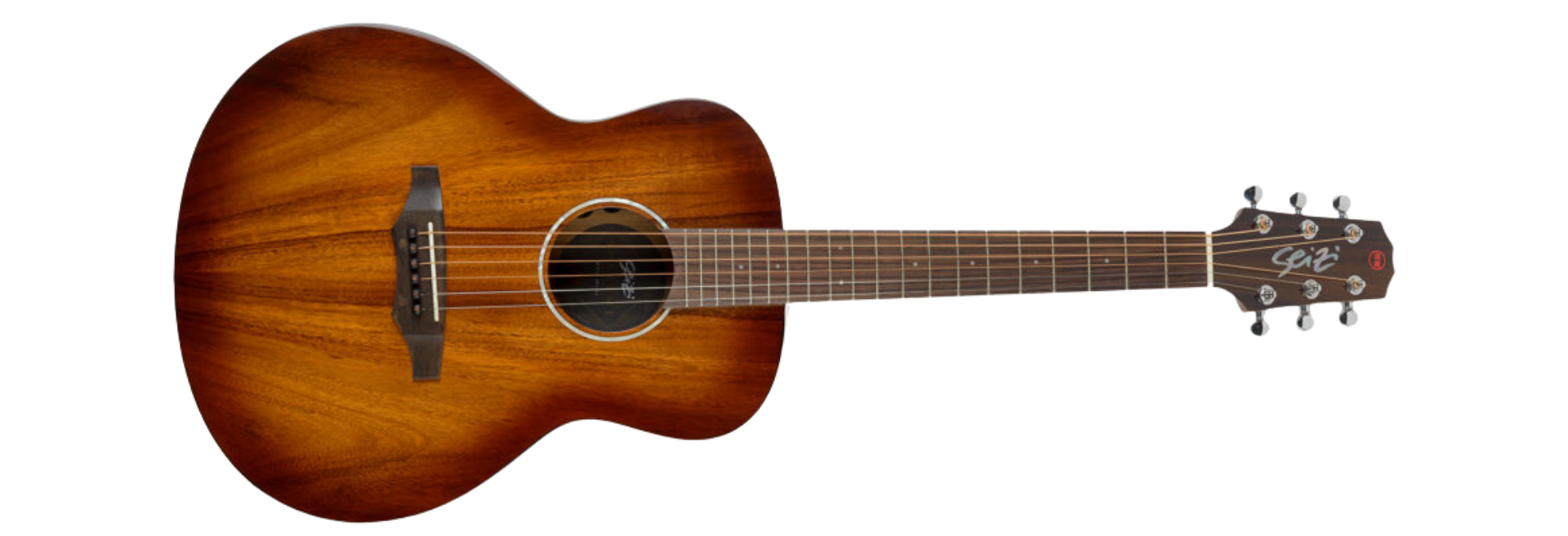 Violão Eletroacústico Seizi Supreme Mini Ryu Koa Burst Gloss