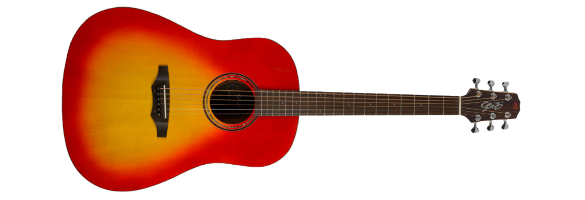 Violão Eletroacústico Seizi Supreme Okami Cherry Burst Gloss