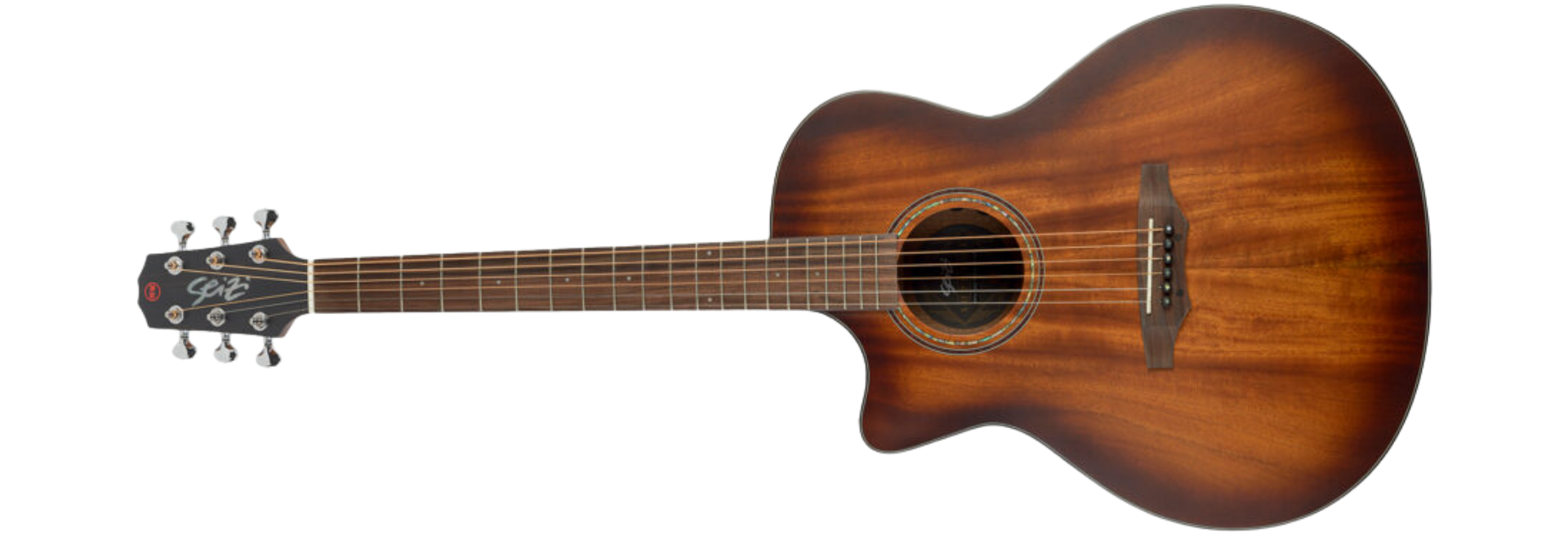 Violão Eletroacústico Seizi Supreme Ryu Cutaway Canhoto Mahogany Burst Satin