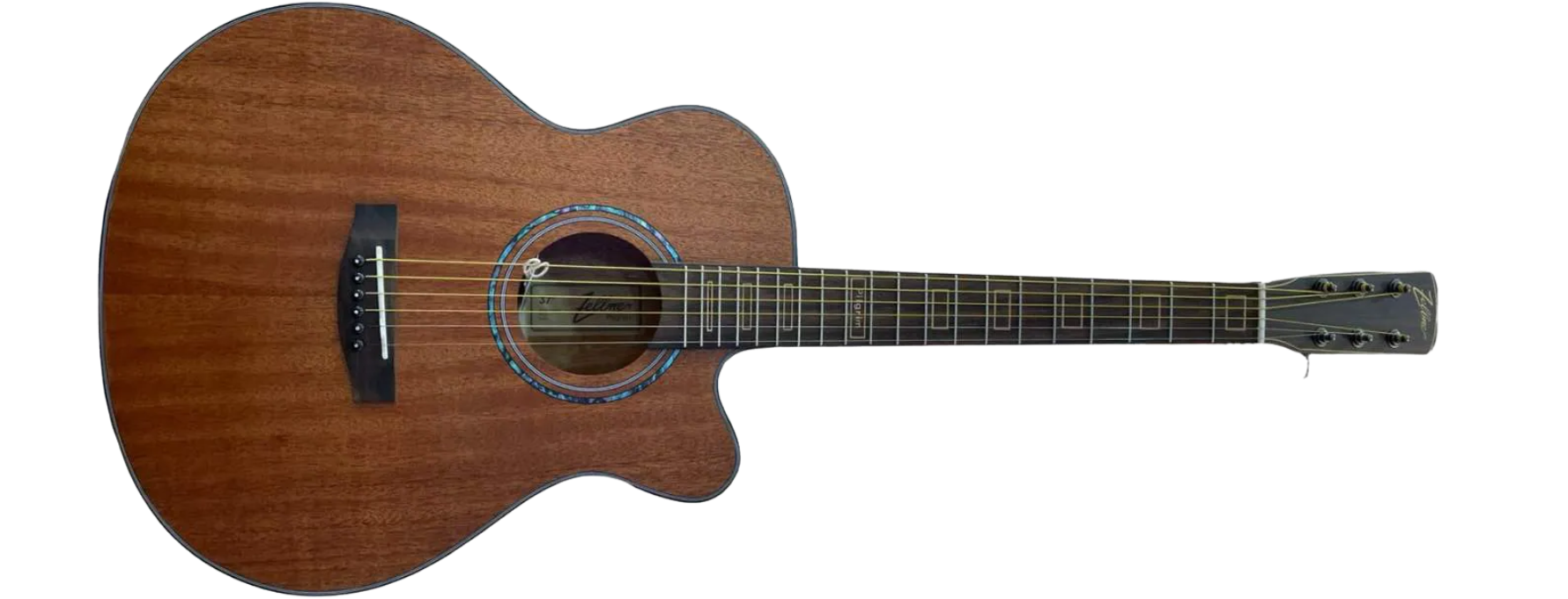 Violão Eletroacústico Zellmer Pilgrim Mahogany Fosco Cutaway