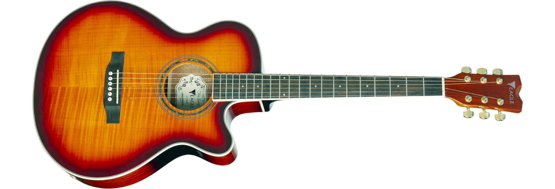 Violão Folk Eletroacústico Eagle CH70 YB Yellow Burst