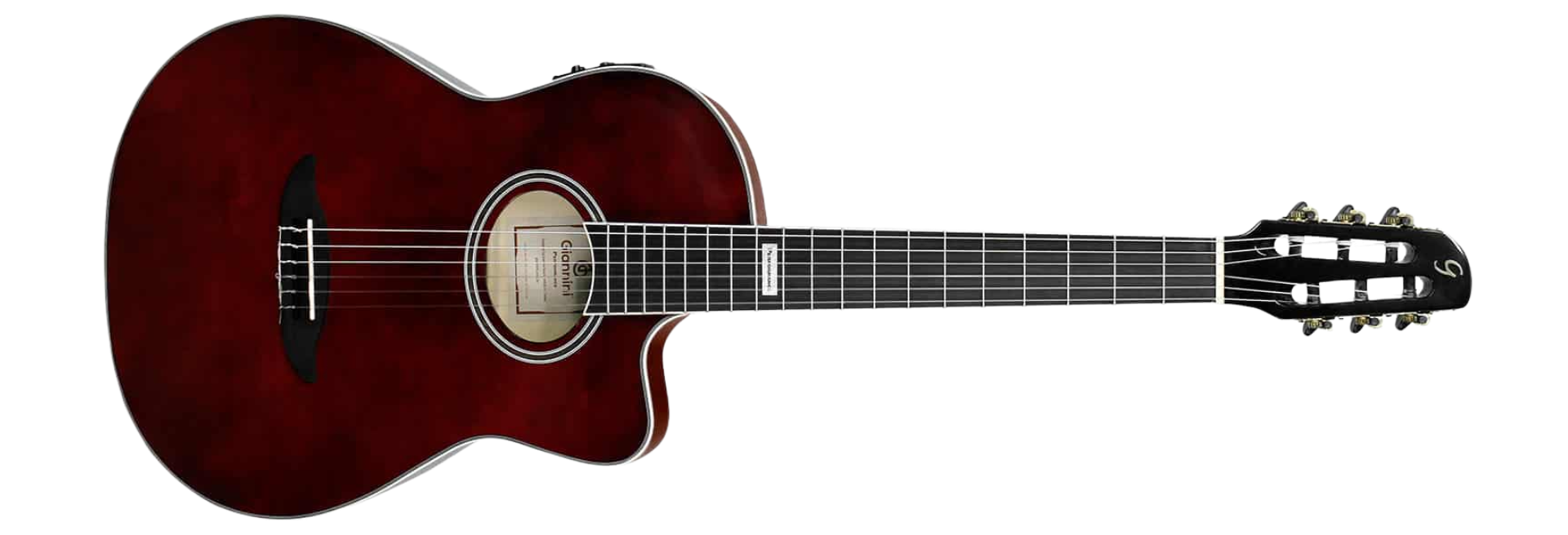 Violão Giannini Performance GNF-3 CEQ Translucent Dark Wine TDW