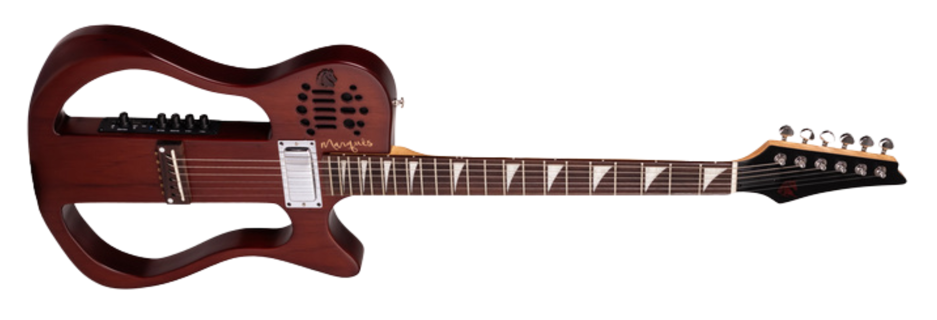 Violão Guitarra Marquês VG-243CTSEQ Castanho Fosco