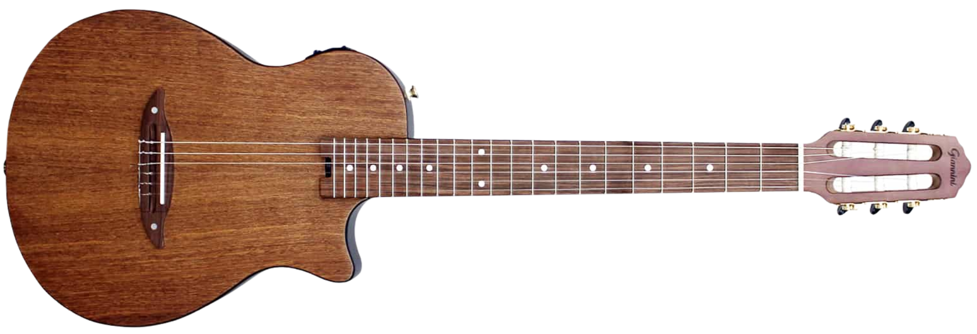 Violão Náilon Elétrico Flat Cutaway Giannini Stage STN SUC CEQ Natural Satin