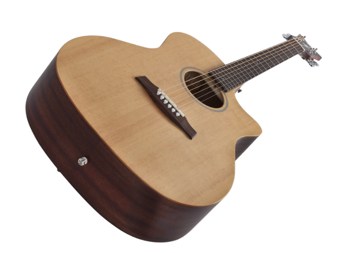 Corpo com Tampo Spruce, Fundo e Laterais Mogno em Acabamento Natural Satin