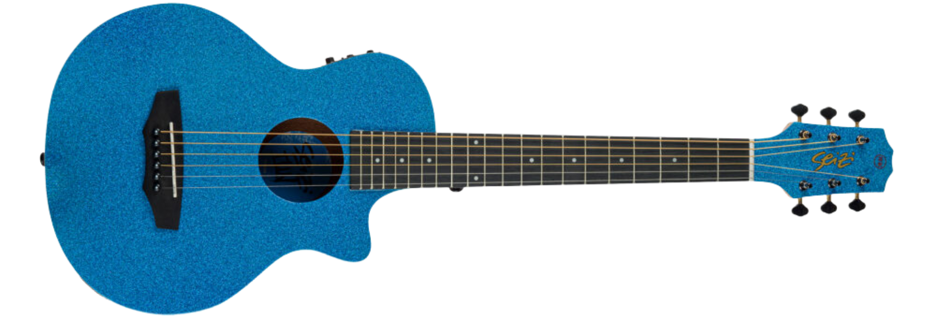 Violão Seizi Fun Panda Aço EletroAcústico Royal Blue Sparkle