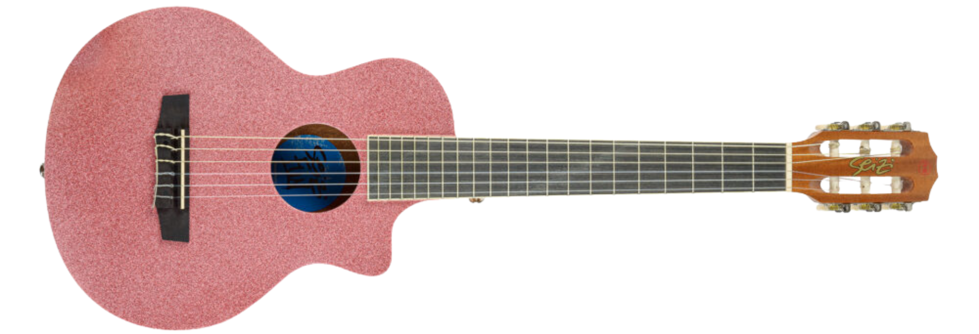 Violão Seizi Fun Panda Nylon Acústico Rose Gold Sparkle