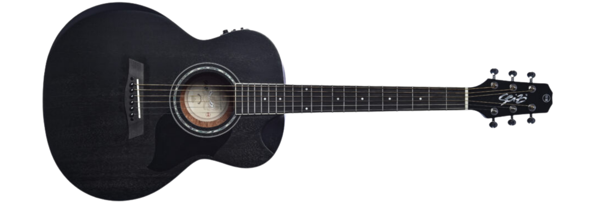 Violão Seizi Mini Neo Nagoya Open Pore Black com Bag