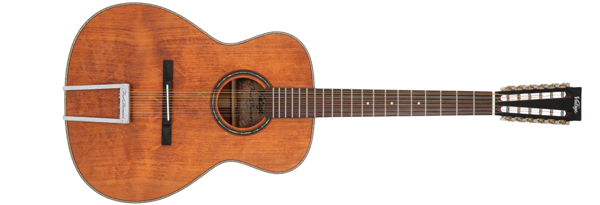 Violão Eletroacústico Vintage 12 Cordas Fret Dancer Aged Open Pore