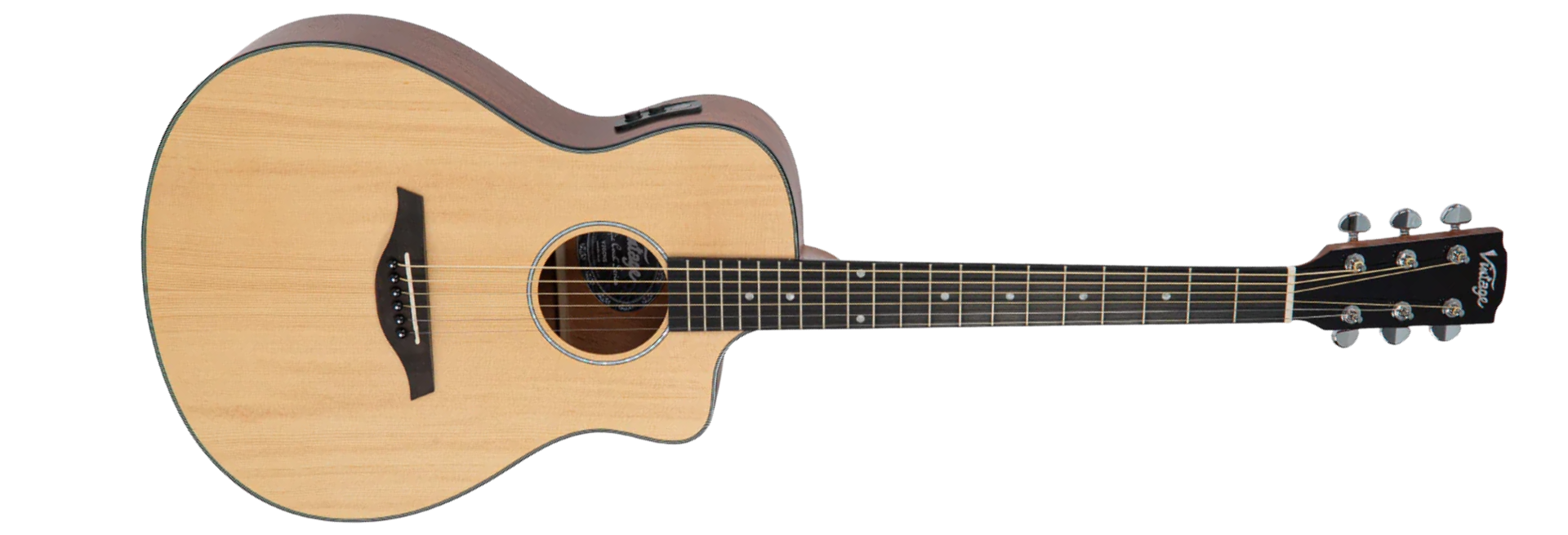 Violão Eletroacústico Vintage Pacific Coast Natural Spruce
