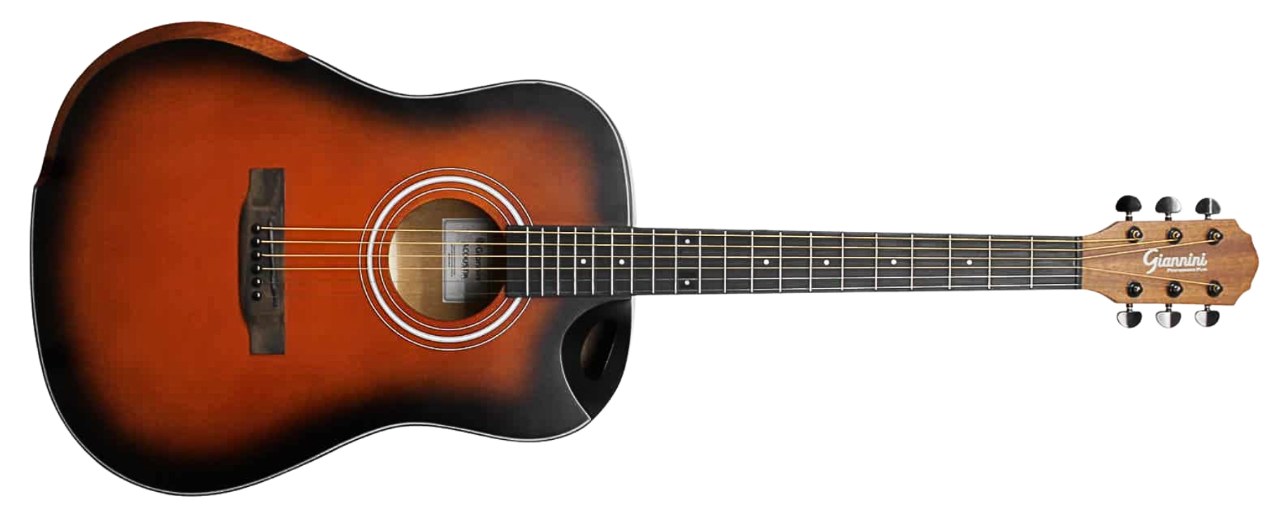 Violão Aço Eletroacústico Giannini Acoustik GDH CEQ SBS Sunburst Satin