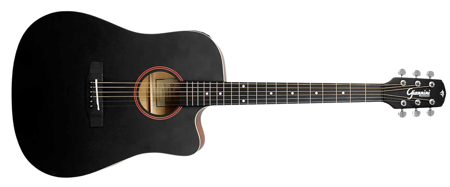 Violão Aço Eletroacústico Giannini Performance GDC-1 CEQ Color Top Black CTBK