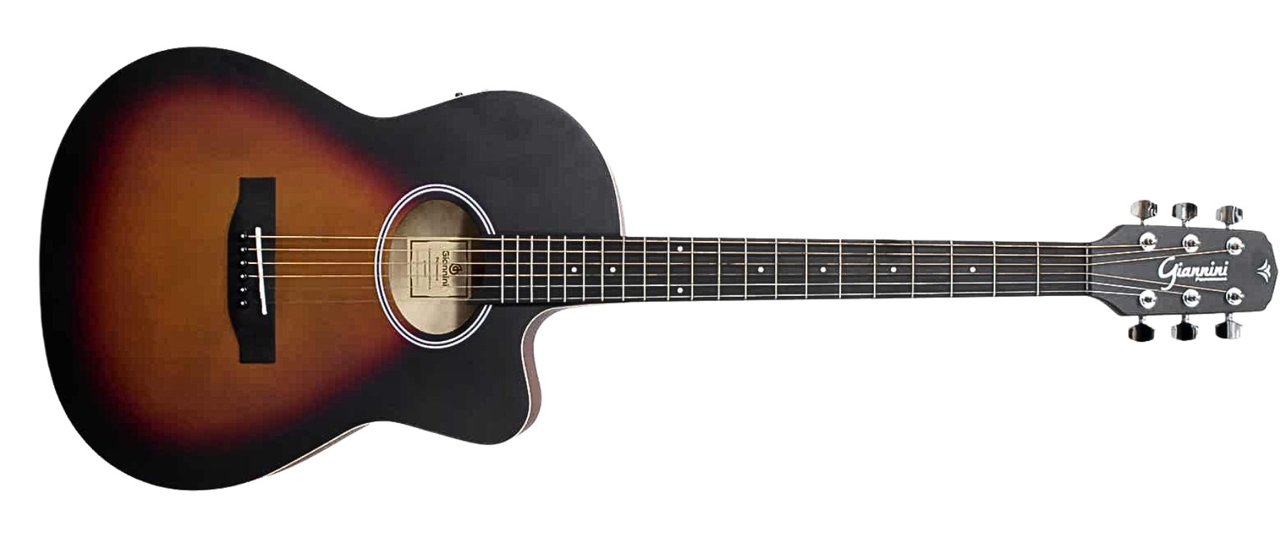 Violão Aço Eletroacústico Giannini Performance GSF-1D CEQ Color Top Sunburst CTSB